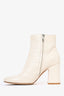 Gianvito Rossi Cream Leather Ankle Boots Size 38