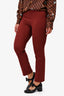 Vince Red High Waisted Straight Leg Pants Size M