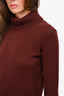 Joseph Burgundy Cashmere Turtleneck Sweater Size XS