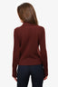 Joseph Burgundy Cashmere Turtleneck Sweater Size XS