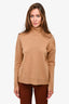 Altuzarra Brown Wool/Cashmere Bird Knit Turtle Neck Sweater Size XS