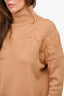 Altuzarra Brown Wool/Cashmere Bird Knit Turtle Neck Sweater Size XS