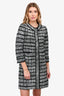 Marc Jacobs Black/White Tweed Long Coat Size 4