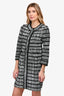 Marc Jacobs Black/White Tweed Long Coat Size 4