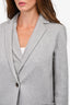 Max Mara Grey Cashmere Single Breasted Coat Size 6