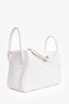 Hermès 2008 White Clemence Leather Lindy 30 (As Is)