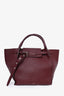 Celine Burgundy Leather 'Small Big' Bag