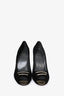 Stuart Weitzman Black Suede Peep Toe Heels Size 9.5