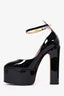 Valentino Black Patent Leather Platform 'Tan-Go' Heels Size 38.5