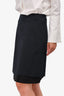 Prada Black/Navy Dipped Hem Skirt Size 40