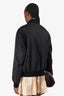 Prada Black Logo-embroidered Bomber Jacket Size Medium Men's