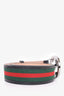 Gucci Black Web Canvas GG Buckle Belt Size 85.34