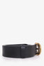 Gucci Black Leather Two Tone GG Buckle Size 95.38