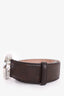 Gucci Brown Monogram GG Buckle Belt Size 95.38