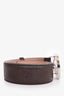 Gucci Brown Monogram GG Buckle Belt Size 95.38