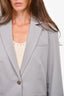 Birgitte Herskind Grey Single Breasted Blazer Size 38