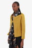 Diane von Furstenberg Yellow Mohair Open Cardigan Size S