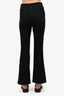 Frame Black Denim Elasticized Waistband Flare Jeans Size 1