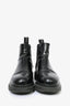 Alexander McQueen Black Leather Logo Chelsea Boots Size 35.5