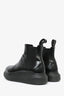 Alexander McQueen Black Leather Logo Chelsea Boots Size 35.5