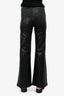 L'Agence Black Wax Coated High Waisted Flare Pants Size 26