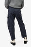 Nili Lotan Navy Shon Barrel Pant Size 00