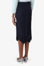 Versace Blue Ribbed Midi Skirt Size 38