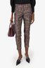 Dolce & Gabbana Burgundy Jacquard Trousers Size 40