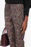 Dolce & Gabbana Burgundy Jacquard Trousers Size 40