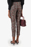 Dolce & Gabbana Burgundy Jacquard Trousers Size 40