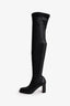 Stella McCartney Black Vegan Leather Over the Knee Boots Size 35.5