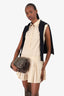 Prada Beige Pleated Sleeveless Mini Dress Size 42