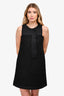 M Missoni Black Neoprene Lace Qi Pao Button Up Dress Size 42