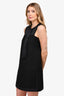 M Missoni Black Neoprene Lace Qi Pao Button Up Dress Size 42