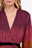 Retrofete Pink/Orange Sequin Wrap Dress Size S