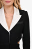 Self-Portrait Black/White Cut-Out Peak Lapel Blazer Mini Dress Size 4