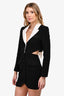 Self-Portrait Black/White Cut-Out Peak Lapel Blazer Mini Dress Size 4