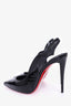 Christian Louboutin Black Patent Hot Chick Slingback 100 Heels Size 35.5