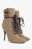 Balmain x Giuseppe Zanotti Khaki Ankle Military Boots Size 38.5