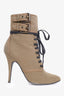 Balmain x Giuseppe Zanotti Khaki Ankle Military Boots Size 38.5