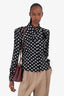 Dolce & Gabbana Black/White Polka Dot Blouse Size 42