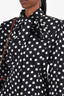 Dolce & Gabbana Black/White Polka Dot Blouse Size 42