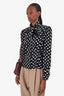 Dolce & Gabbana Black/White Polka Dot Blouse Size 42