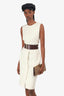 Max Mara White Wool Sleeveless Midi Dress Size 6