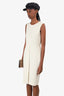 Max Mara White Wool Sleeveless Midi Dress Size 6