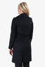 Gucci Black Wool Asymmetrical Zip Coat Size 38