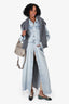 Alexander Wang Blue Fitted Denim Trench Coat Size XS