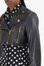 Moschino x H&M Black Leather Cropped Jacket Size S