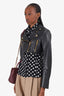 Moschino x H&M Black Leather Cropped Jacket Size S