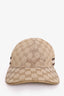 Gucci Beige 'GG' Logo Canvas Hat Size Small